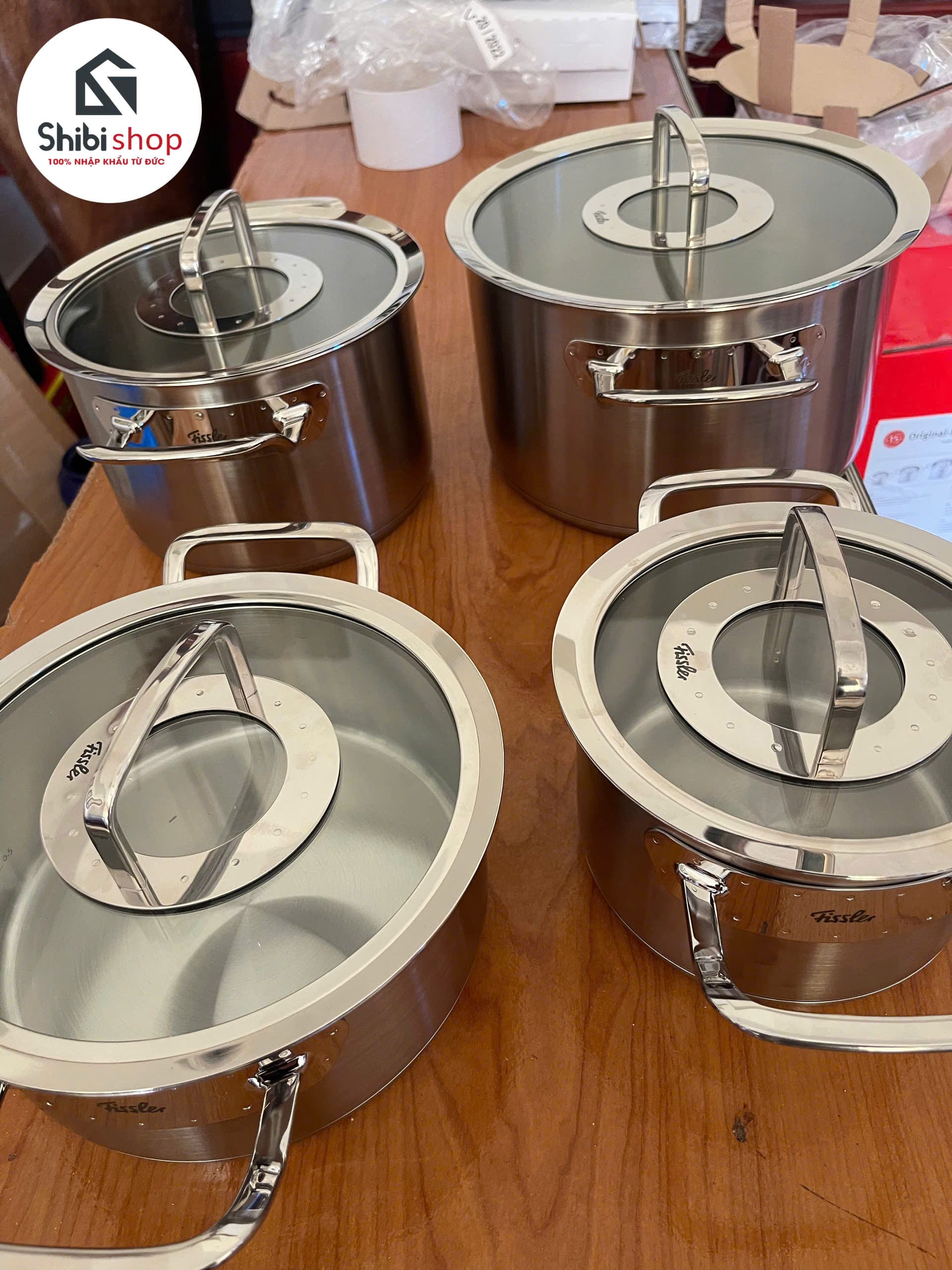 Bộ nồi Fissler Profi Original 5 món nắp kính