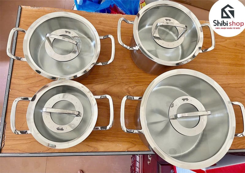 Bộ nồi Fissler Profi Original 5 món nắp kính