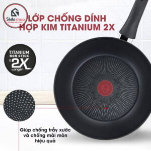 Chảo sâu lòng Tefal Hard Titanium Pro Wokpfanne 28cm