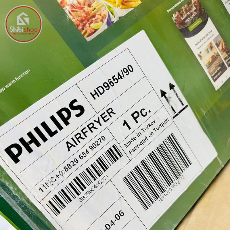 Nồi chiên không dầu Philips HD 9654/90 - Made in Turkey