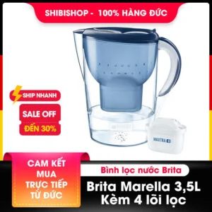 Bình lọc nước Brita Marella 3,5L kèm 4 lõi lọc