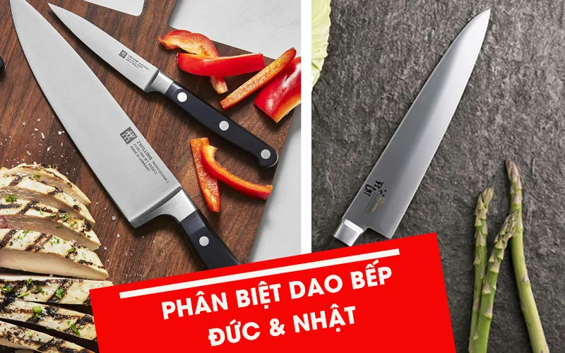 Sự khác biệt giữa dao bếp Đức và dao bếp Nhật?