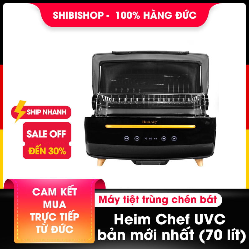 Máy sấy tiệt trùng chén bát Heim Chef UVC bản mới nhất (70 lít)