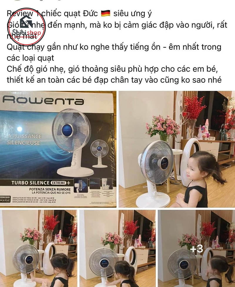 Quạt để bàn Rowenta VU2730 - Hàng Đức nhập chính hãng