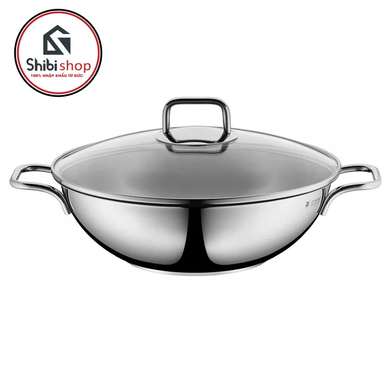 Chảo WMF Wok Party 28cm - Có nắp kính đậy