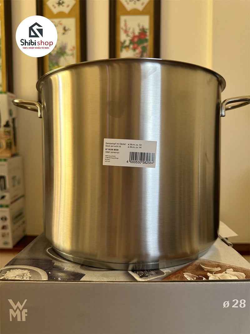 Nồi luộc gà WMF 14 lít, 28cm - Nắp thép
