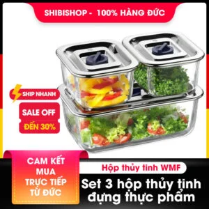 Set 3 hộp thủy tinh đựng thực phẩm WMF