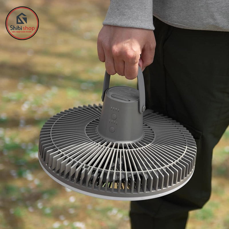 Quạt tích điện không dây kèm đèn Mooas