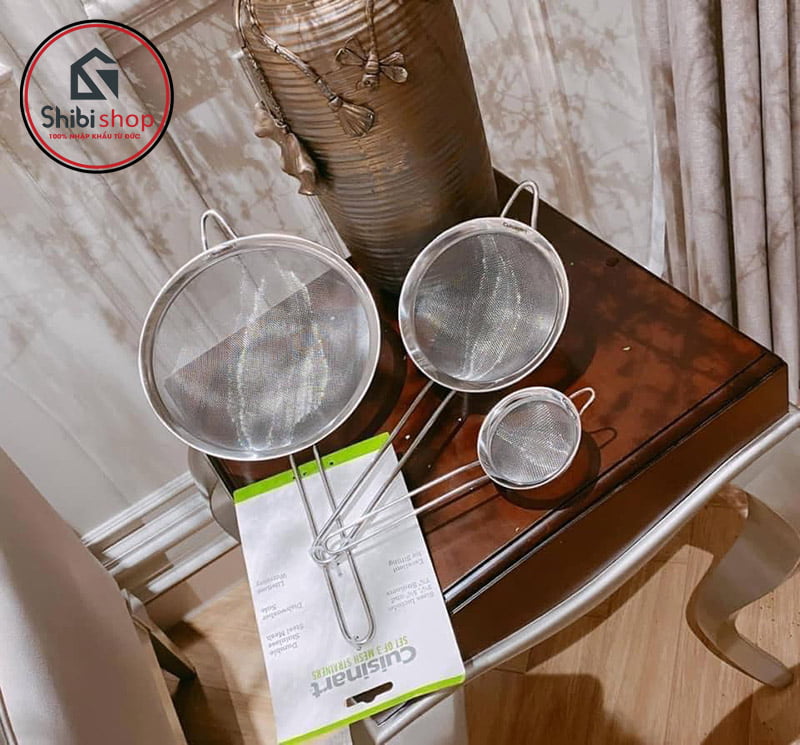 Set 3 rây lọc Cuisinart Pháp - 8cm, 14cm, 20cm