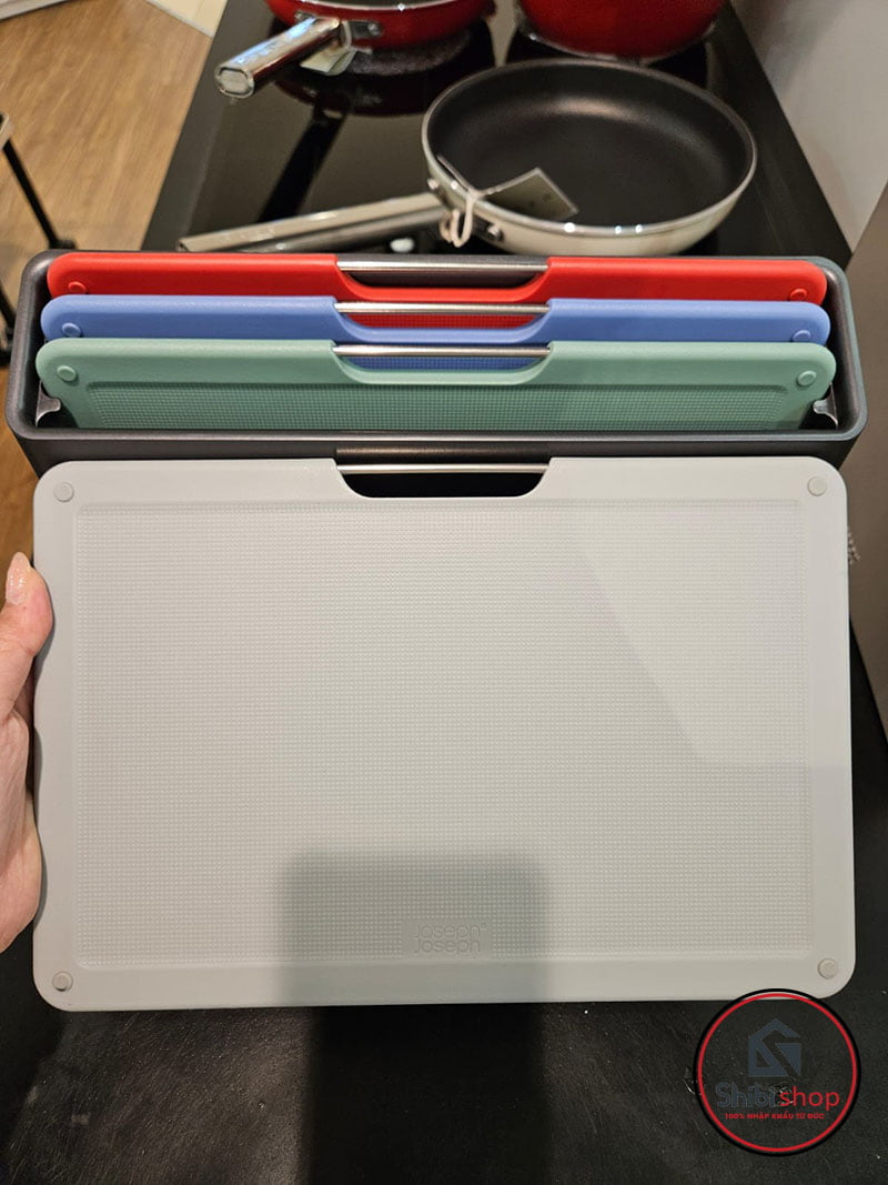 Bộ 4 thớt kháng khuẩn Joseph Joseph 60214 Folio Regular