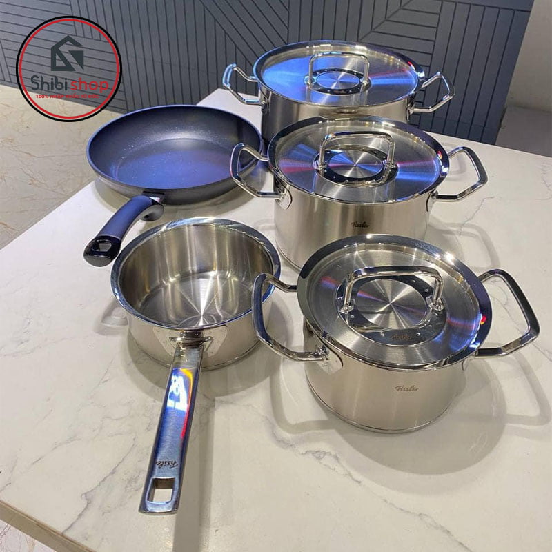 Bộ nồi Fissler Profi Original 5 món vung thép kèm chảo