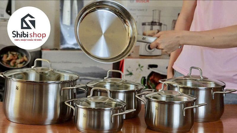 Bộ nồi WMF Brillant 6 món kèm chảo thép 24cm