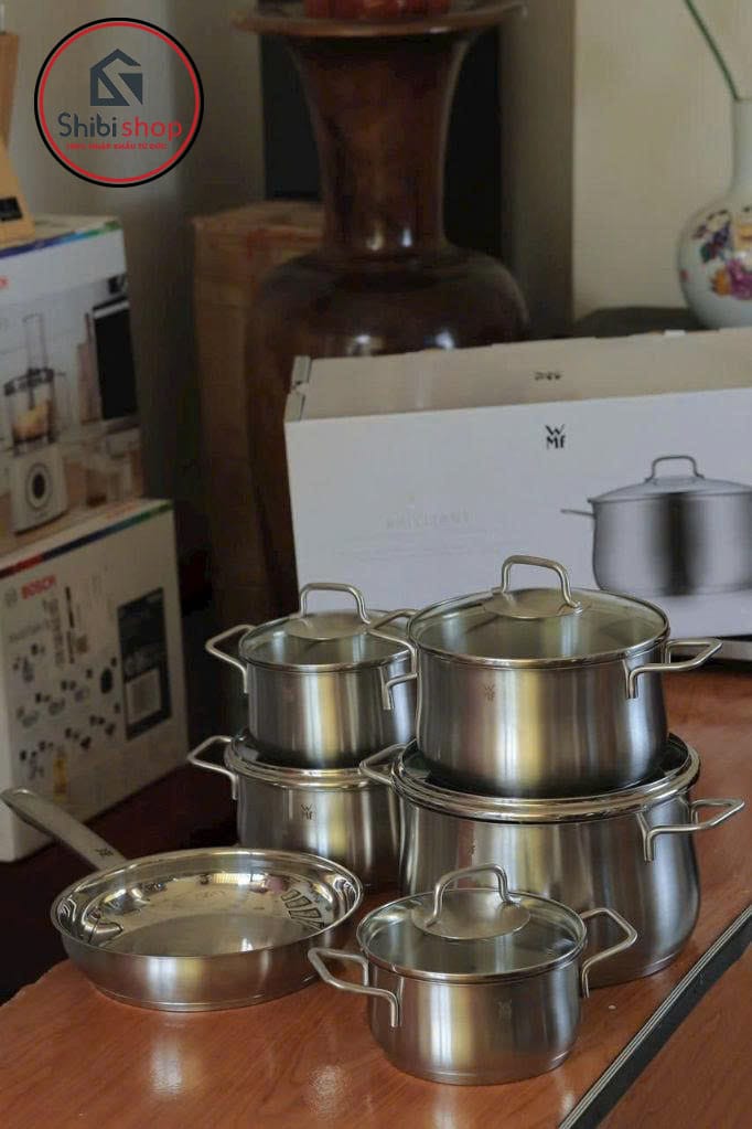 Bộ nồi WMF Brillant 6 món kèm chảo thép 24cm