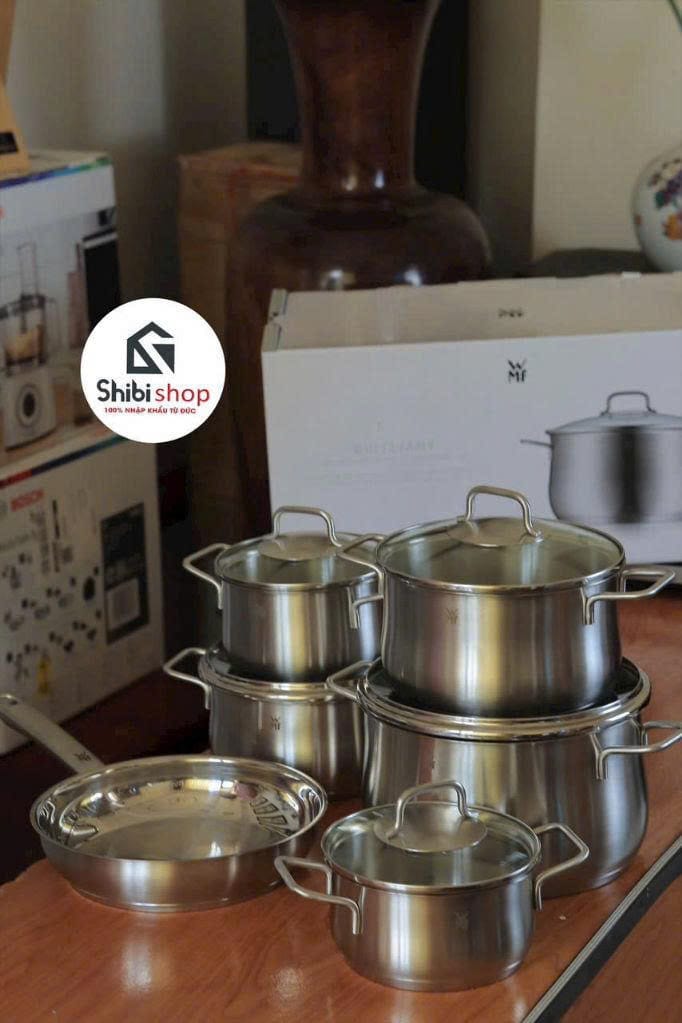 Bộ nồi WMF Brillant 6 món kèm chảo thép 24cm