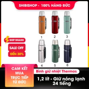 Bình giữ nhiệt Thermos 1,2 lít - giữ nóng 24 tiếng, giữ lạnh 24 tiếng