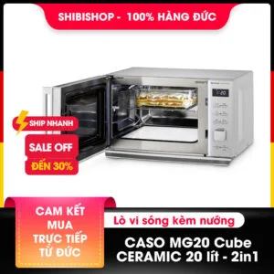 Lò vi sóng kèm nướng 2IN1 CASO MG20 Cube CERAMIC 20 lít