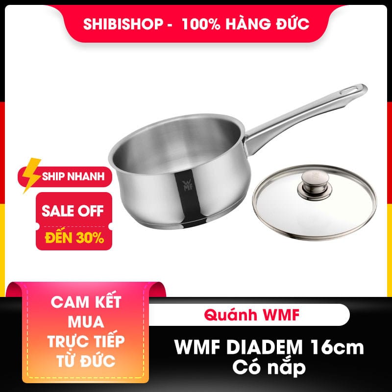 Quánh WMF DIADEM Plus 16cm 1,5lít có nắp đậy