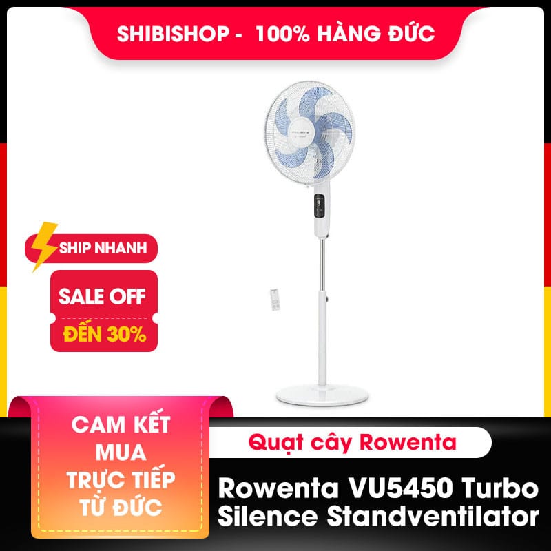 Quạt cây Rowenta VU5450 Turbo Silence Standventilator