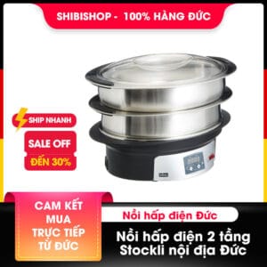 Nồi hấp điện 2 tầng Stockli nội địa Đức