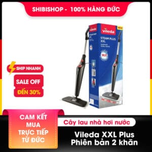 Cây lau nhà hơi nước Vileda XXL Plus bản 2 khăn