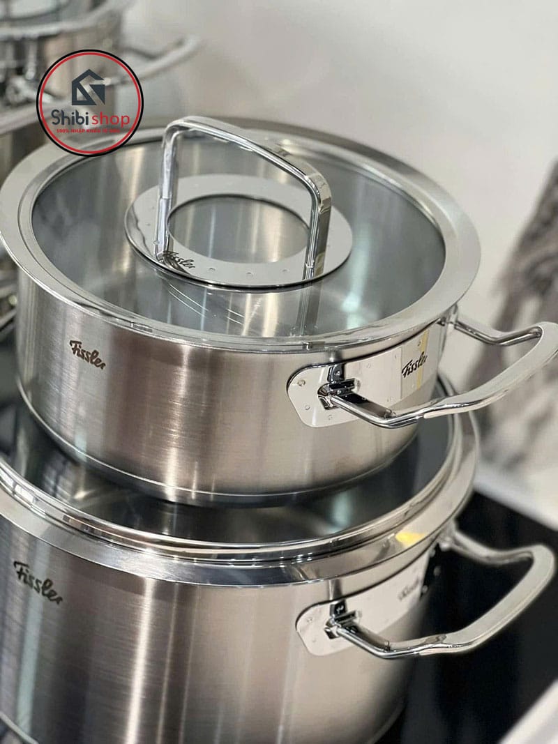 Bộ nồi Fissler Original Profi 5 món kèm quánh nắp kính