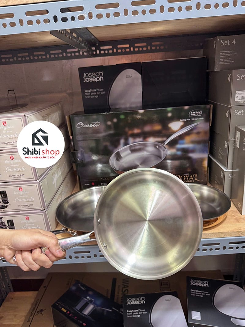 Chảo thép chống dính tự nhiên Ciwete 20cm, 24cm, 28cm
