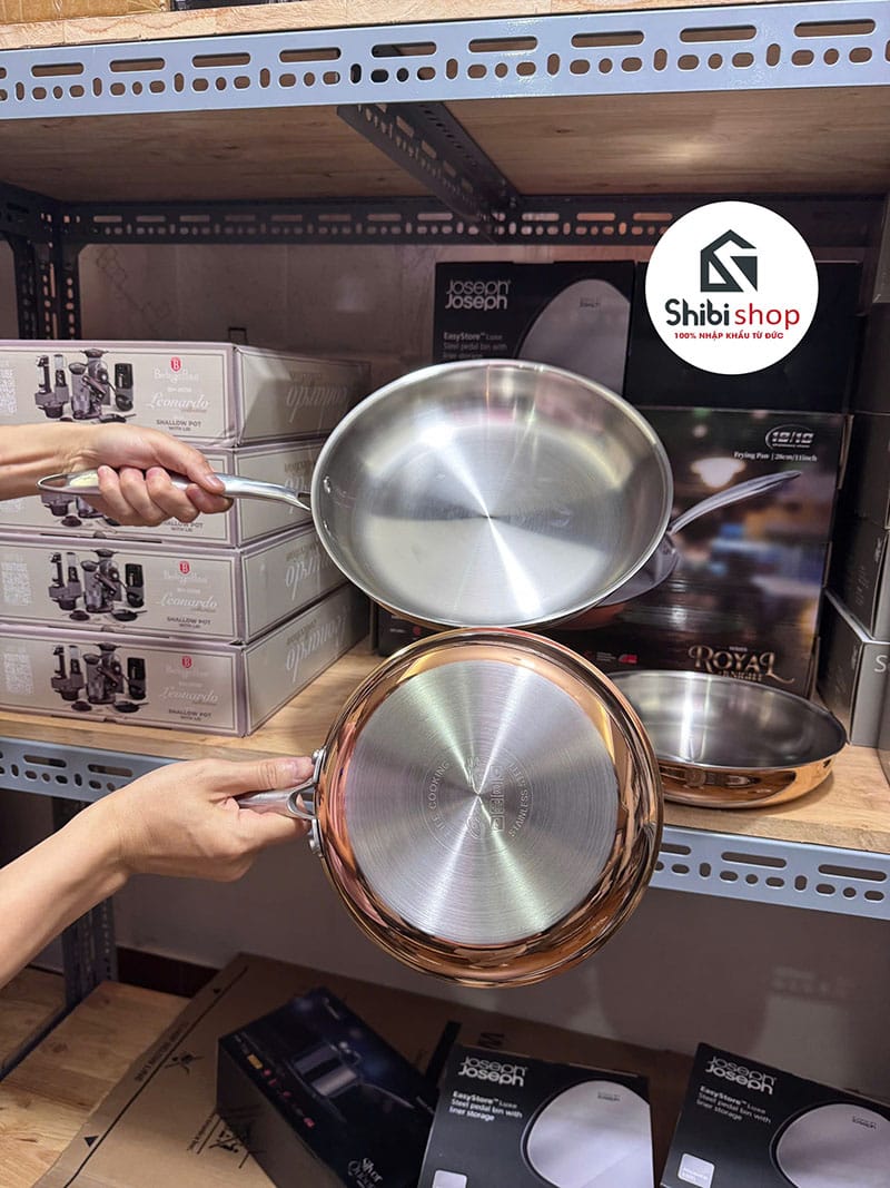 Chảo thép chống dính tự nhiên Ciwete 20cm, 24cm, 28cm