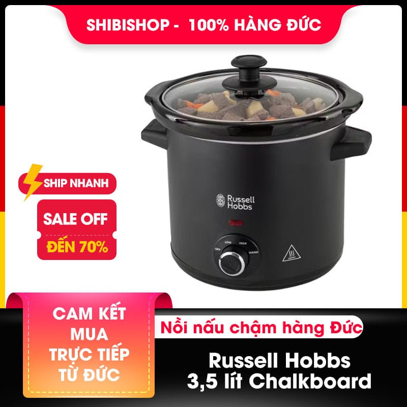 Nồi nấu chậm RUSSELL HOBBS 3,5l CHALKBOARD, Đức