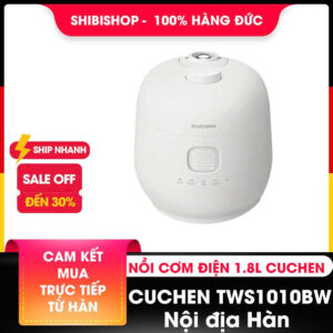Nồi cơm điện cao tần Cuchen áp suất kép CRH-TWS1010BW 1.8L Lòng Inox 304