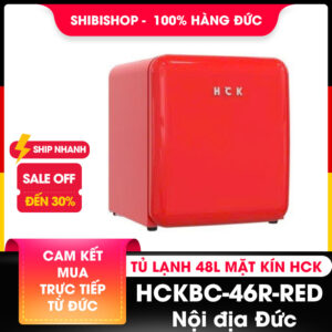 Tủ lạnh HCK mini Retro 48L BC-46R-RED mini retro màu đỏ mặt kín