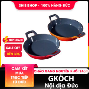 Chảo gang đúc liền nguyên khối GKÖCH 24cm