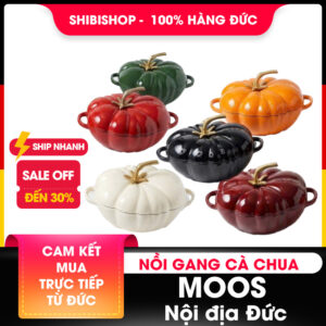 Nồi gang cà chua Moos 3.2L đúc nguyên khối, giữ nhiệt vượt trội