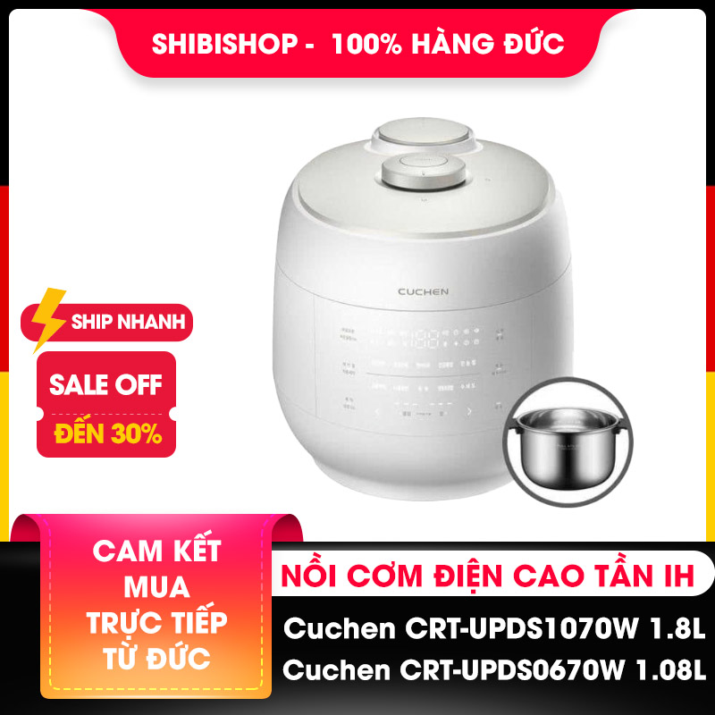 Nồi cơm điện cao tần IH Cuchen CRT-UPDS1070W/CRT-UPDS0670W lòng nồi inox 316