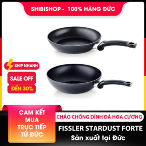 Chảo FISSLER STARDUST FORTE chống dính đá hoa cương SIZE 24cm-28CM- 28cm sâu lòng - MADE IN GERMANY