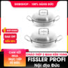 Chảo 2 quai FISSLER PROFI kèm vung inox size 24cm- size 28cm