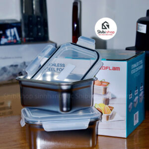 Alternative view of Bộ hộp bảo quản thực phẩm NEOFLAM 6 hộp inox cao cấp có nắp