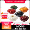 Nồi gang cà chua Moos 3.2L đúc nguyên khối, giữ nhiệt vượt trội