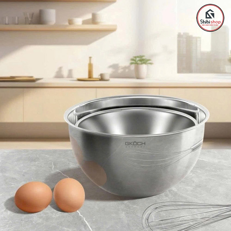 Set 2 âu trộn GKÖCH MYDH0607 thép không gỉ cao cấp (KT 20cm và 24cm) - Ảnh 4