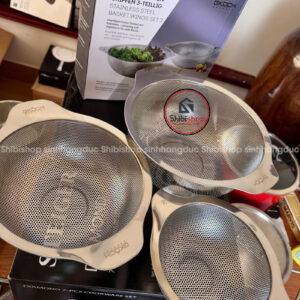 Set 3 rổ inox GKÖCH MYDH0305 có tay cầm