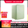 Tủ lạnh HCK BC-130RDA 107L màu xanh mint trơn