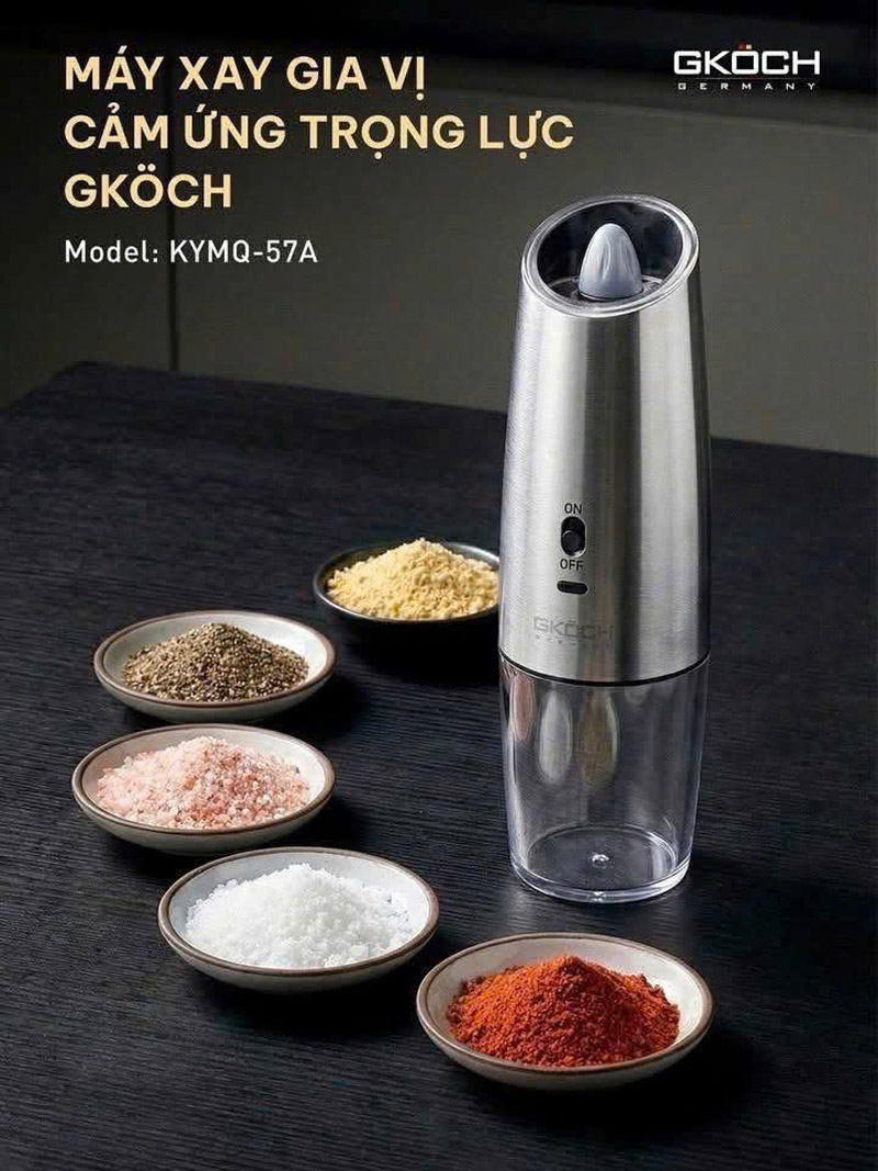 Máy xay tiêu GKÖCH KYMQ-57A cảm biến xay khi nghiêng - Ảnh 2