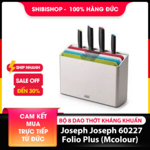 Bộ 8 dao thớt phân loại kháng khuẩn Joseph Joseph 60227 Folio Plus (Mcolour)