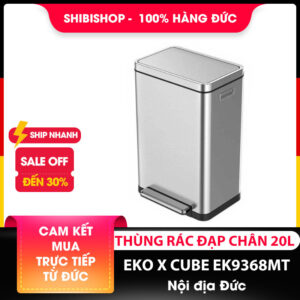 Thùng rác đạp chân EKO X CUBE EK9368MT-20L màu inox