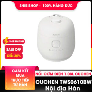 Nồi cơm điện cao tần Cuchen áp suất kép CRH-TWS0610BW 1.08 Lít- Nội địa Hàn