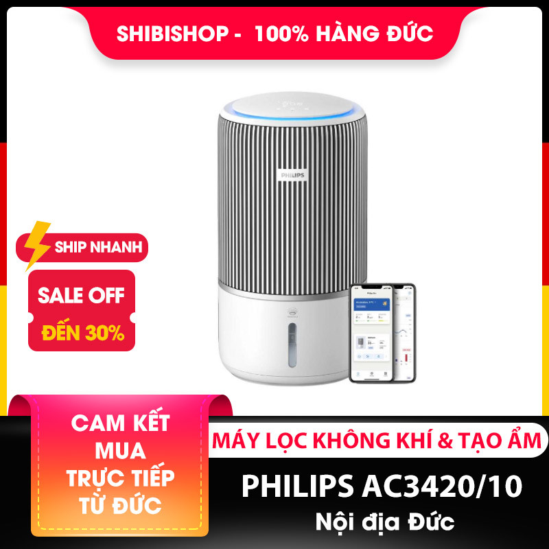 Máy lọc không khí & tạo ẩm PHILIPS AC3420/10