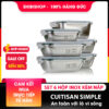 Set 6 hộp inox kèm nắp Cuitisan Made in Korea
