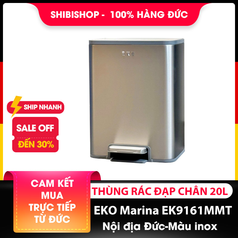 Thùng rác đạp chân EKO Marina EK9161MMT-20L màu inox