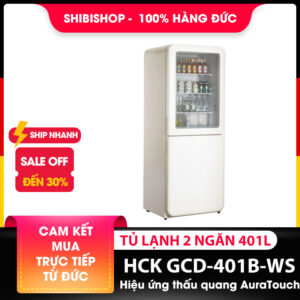 Tủ lạnh HCK GCD-401B-WS AuraTouch
