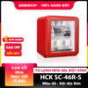 Tủ lạnh HCK 48L SC-46R-S mini retro màu đỏ mặt kính