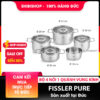 Bộ nồi FISSLER Pure Collection 5 món vung kính kèm quánh made in Germany